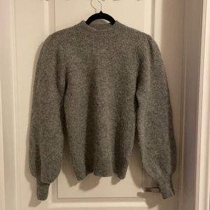 Ganni Alpaca And Merino Mockneck Sweater